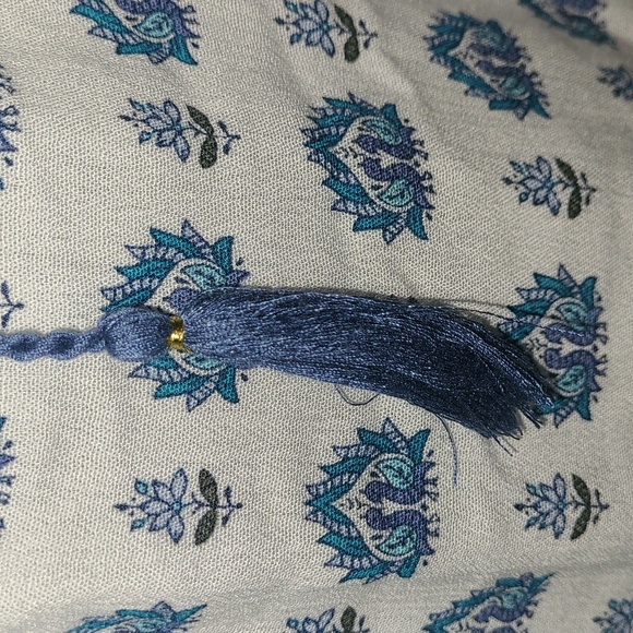 Simply Emma Blue and White Boho Tunic - Picture 4 of 8